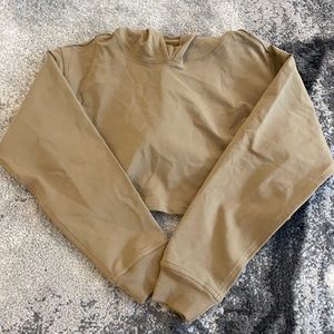 lululemon athletica Tan Cropped Sweatshirt